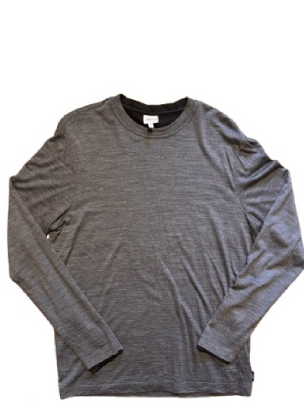 Armani Collezioni Men's Gray Long Sleeve Crewneck